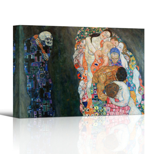 Death And Life Painting By Gustav Klimt On on sale Canvas Repro Large