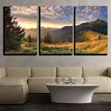 Sunrise in The Mountains - Canvas A... - Canvas Art